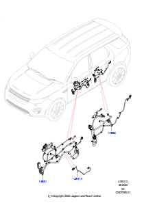 13AT Kabelstrang - Karosserieöffnungen L550 DISCOVERY SPORT 2015 > (L550),Werk Halewood