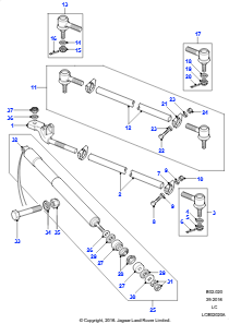 Spurstangen und Daempfer