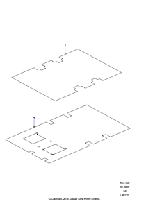 Gummimatten - Boden hinten 110" Wheelbase