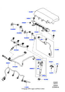 05 Einspritzventile und Leitungen L538 RANGE ROVER EVOQUE 2012 - 2018 (L538),2,2L DOHC EFI TC DW12
