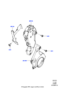 10 Abdeckung Nockenwellenantrieb L550 DISCOVERY SPORT 2015 > (L550),2,2L DOHC EFI TC DW12