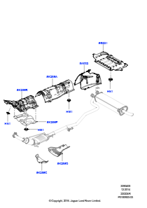 05A Hitzeschilder Auspuffanlage L359 FREELANDER 2 2006 - 2014 (L359),2,2L DOHC EFI TC DW12