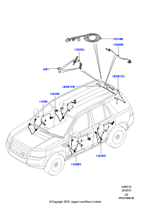 13 Kabelstrang - Karosserieöffnungen L359 FREELANDER 2 2006 - 2014 (L359)