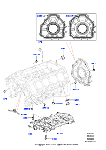 10A Zyl.block/Verschlußstopfen/Deckel L322 RANGE ROVER 2010 - 2012 (L322),5.0L OHC SGDI KPM V8 Benzin - AJ133