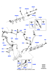 05A Einspritzventile und Leitungen L322 RANGE ROVER 2010 - 2012 (L322),5.0L OHC SGDI KPM V8 Benzin - AJ133