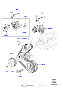 05G Riemenscheiben/Keilriemen L494 RANGE ROVER SPORT 2014 - 2022 (L494),5.0LP Aj133 Dohc Cda S/C Enhanced