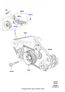 05A Riemenscheiben/Keilriemen L322 RANGE ROVER 2010 - 2012 (L322),5.0L OHC SGDI KPM V8 Benzin - AJ133