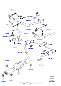 05B Auspuffanlage L320 RANGE ROVER SPORT 2010 - 2013 (L320),5.0L OHC SGDI KPM V8 Benzin - AJ133