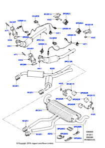 05A Auspuffanlage L322 RANGE ROVER 2010 - 2012 (L322),5.0L OHC SGDI KPM V8 Benzin - AJ133