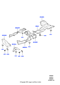 05A Hitzeschilder Auspuffanlage L322 RANGE ROVER 2010 - 2012 (L322),5.0L OHC SGDI KPM V8 Benzin - AJ133