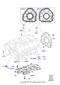 10A Zyl.block/Verschlußstopfen/Deckel L322 RANGE ROVER 2010 - 2012 (L322),5.0L OHC SGDI SGM V8 Benzin - AJ133