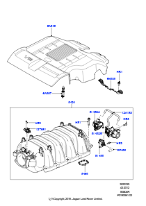 20A Ansaugkrümmer L322 RANGE ROVER 2010 - 2012 (L322),5.0L OHC SGDI SGM V8 Benzin - AJ133