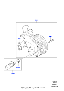 10 Wasserpumpe L322 RANGE ROVER 2010 - 2012 (L322),5.0L OHC SGDI SGM V8 Benzin - AJ133