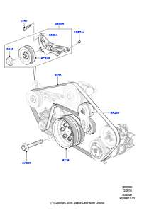 05A Riemenscheiben/Keilriemen L322 RANGE ROVER 2010 - 2012 (L322),5.0L OHC SGDI SGM V8 Benzin - AJ133
