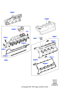 15 Zylinderkopfhaube L319 DISCOVERY 4 2010 - 2016 (L319),5.0L OHC SGDI SGM V8 Benzin - AJ133
