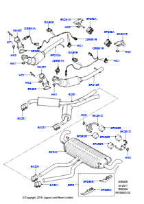 05A Auspuffanlage L322 RANGE ROVER 2010 - 2012 (L322),5.0L OHC SGDI SGM V8 Benzin - AJ133