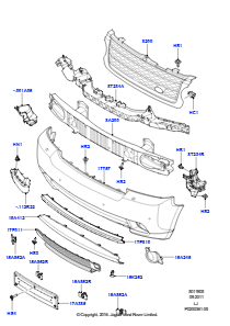 05A Kühlergrill/Stoßfänger vorn L322 RANGE ROVER 2010 - 2012 (L322)