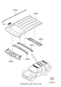25 Dachblech L322 RANGE ROVER 2010 - 2012 (L322),Ohne gepanzertes Fahrzeug
