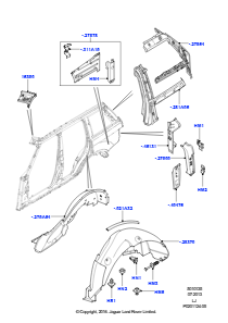 35 Seitenwände innen L322 RANGE ROVER 2010 - 2012 (L322),Ohne gepanzertes Fahrzeug