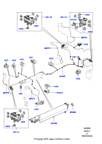 05A Kompressor - Luftfed. u. Leit. L322 RANGE ROVER 2010 - 2012 (L322),Ohne gepanzertes Fahrzeug