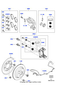 05A Bremsscheiben/Bremssättel hinten L322 RANGE ROVER 2010 - 2012 (L322),5.0L OHC SGDI KPM V8 Benzin - AJ133