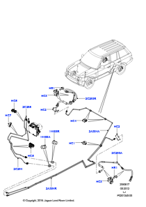 17A Bremsleitungen hinten L322 RANGE ROVER 2010 - 2012 (L322),Linkslenker