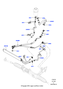 10B Vor-/Rückl.schläuche - Servolenk. L322 RANGE ROVER 2010 - 2012 (L322),5.0L OHC SGDI SGM V8 Benzin - AJ133