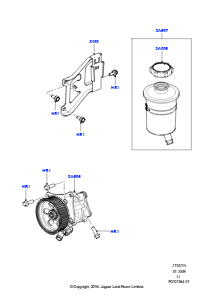 15B Befestigung - Pumpe - Servolenkung L322 RANGE ROVER 2010 - 2012 (L322),3.6L V8 32V DOHC EFi Diesel Lion
