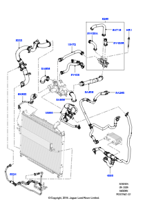05B Leitungen u. Schläuche - Kühlsystem L320 RANGE ROVER SPORT 2010 - 2013 (L320),3.6L V8 32V DOHC EFi Diesel Lion