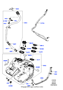 05A Kraftstoffbehälter L322 RANGE ROVER 2010 - 2012 (L322),3.6L V8 32V DOHC EFi Diesel Lion