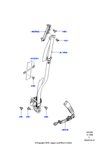 05A Sicherheitsgurte vorn L322 RANGE ROVER 2010 - 2012 (L322)