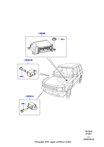 15A Airbag-System L322 RANGE ROVER 2010 - 2012 (L322),Ohne gepanzertes Fahrzeug