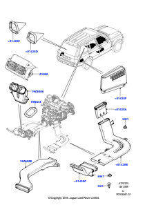 05A Belüft.-/Frischluftdüsen u. -führ. L322 RANGE ROVER 2010 - 2012 (L322)