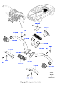 05B Belüft.-/Frischluftdüsen u. -führ. L322 RANGE ROVER 2010 - 2012 (L322)