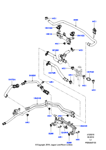 15A Heizungsschläuche L322 RANGE ROVER 2010 - 2012 (L322),5.0L OHC SGDI SGM V8 Benzin - AJ133