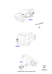 15A Kabelstrang - Karosserie u. Heck L322 RANGE ROVER 2010 - 2012 (L322)