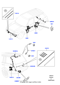 15B Kabelstrang - Karosserie u. Heck L322 RANGE ROVER 2010 - 2012 (L322)