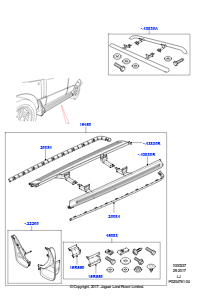 37A Karosserieschutz unten und Schilde L322 RANGE ROVER 2010 - 2012 (L322),Ohne el. ausfahrbares Trittbrett