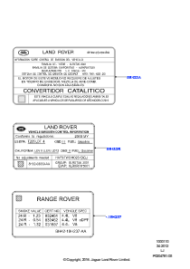 10B Etiketten L322 RANGE ROVER 2010 - 2012 (L322)