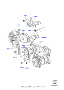 05A Riemenscheiben/Keilriemen L319 DISCOVERY 4 2010 - 2016 (L319),Mit elektron. Stabilitätsregelung