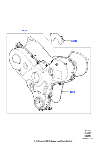 10A Abdeckung Nockenwellenantrieb L319 DISCOVERY 4 2010 - 2016 (L319),3.0L V6 Dieselmotor
