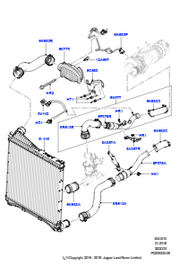 10A Zw.kühler/Luftführung/Schläuche L320 RANGE ROVER SPORT 2010 - 2013 (L320),3.0L V6 Dieselmotor