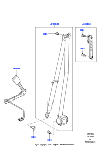 05A Sicherheitsgurte vorn L319 DISCOVERY 4 2010 - 2016 (L319)