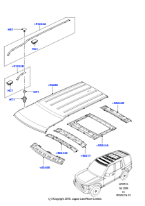 25A Dachblech L319 DISCOVERY 4 2010 - 2016 (L319),Ohne Sonnendach