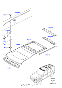 25B Dachblech L319 DISCOVERY 4 2010 - 2016 (L319),Elektrisches Hebeschiebedach