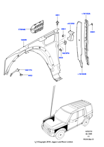 10A Stirnwand und Kotflügel vorn L319 DISCOVERY 4 2010 - 2016 (L319)