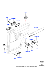 20A Einbau - Verkleidung - Tür hinten L319 DISCOVERY 4 2010 - 2016 (L319)