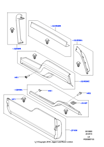 50 Hecktür-/Heckklappenverkleidungen L319 DISCOVERY 4 2010 - 2016 (L319)