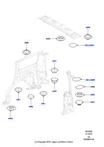 05B Abdeckstopfen - Karosserie L319 DISCOVERY 4 2010 - 2016 (L319)