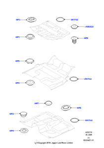 10 Abdeckstopfen - Bodenblech L319 DISCOVERY 4 2010 - 2016 (L319)